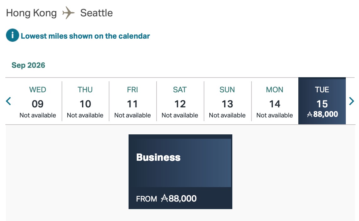 Cathay Pacific new routes a screenshot of a calendar
