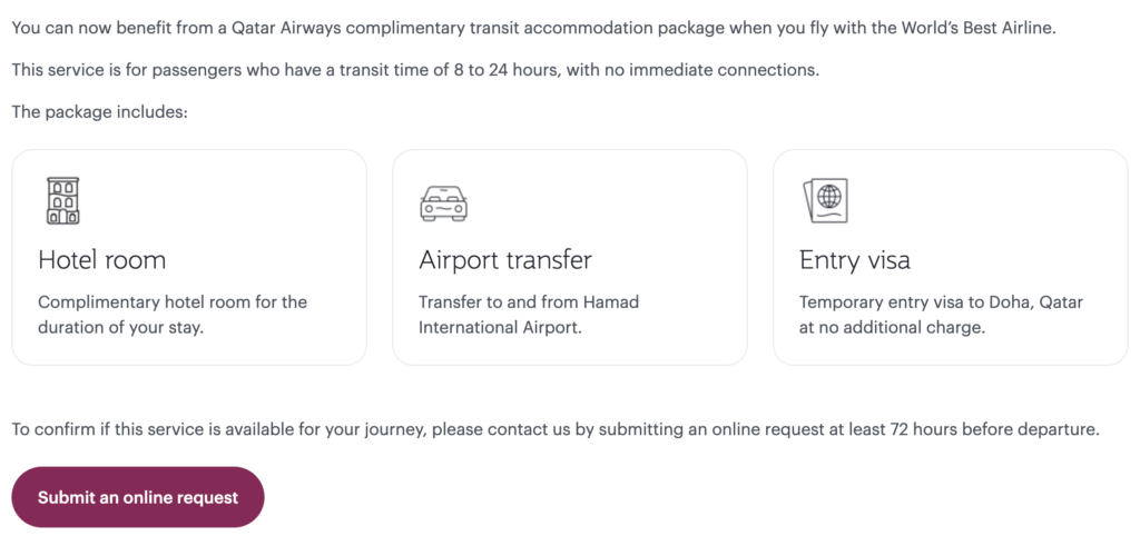 Qatar free hotel program