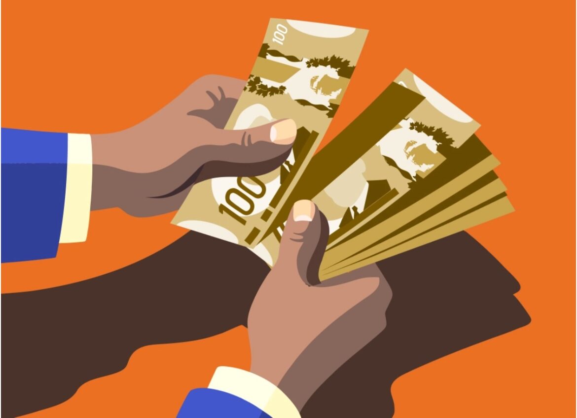 Tangerine -1 a close-up of hands holding money