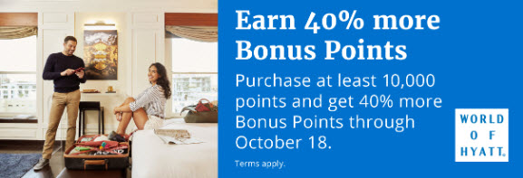 Hyatt 40% bonus