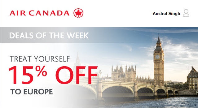 Air Canada Sale