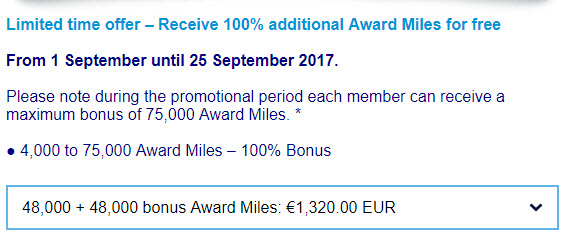 FlyingBlue 100% bonus