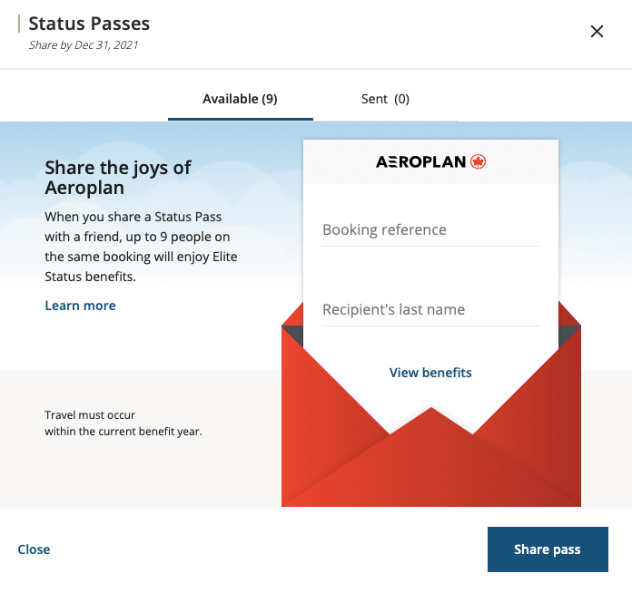 Aeroplan Status Pass