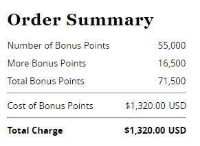 Hyatt 30% bonus points