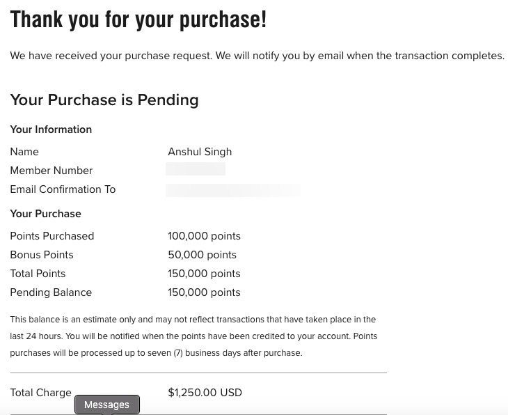 a screenshot of a purchase form