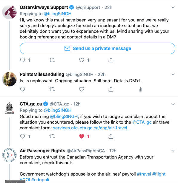 Qatar Airways reaction