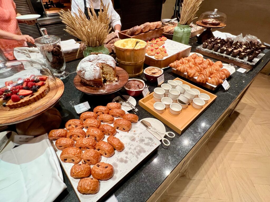 a table full of pastries