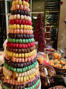 a tower of macaroons