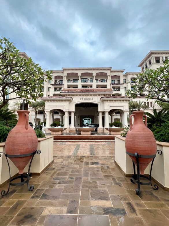 a large vases in front of a building