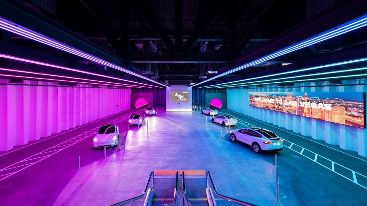 cars parked cars in a tunnel