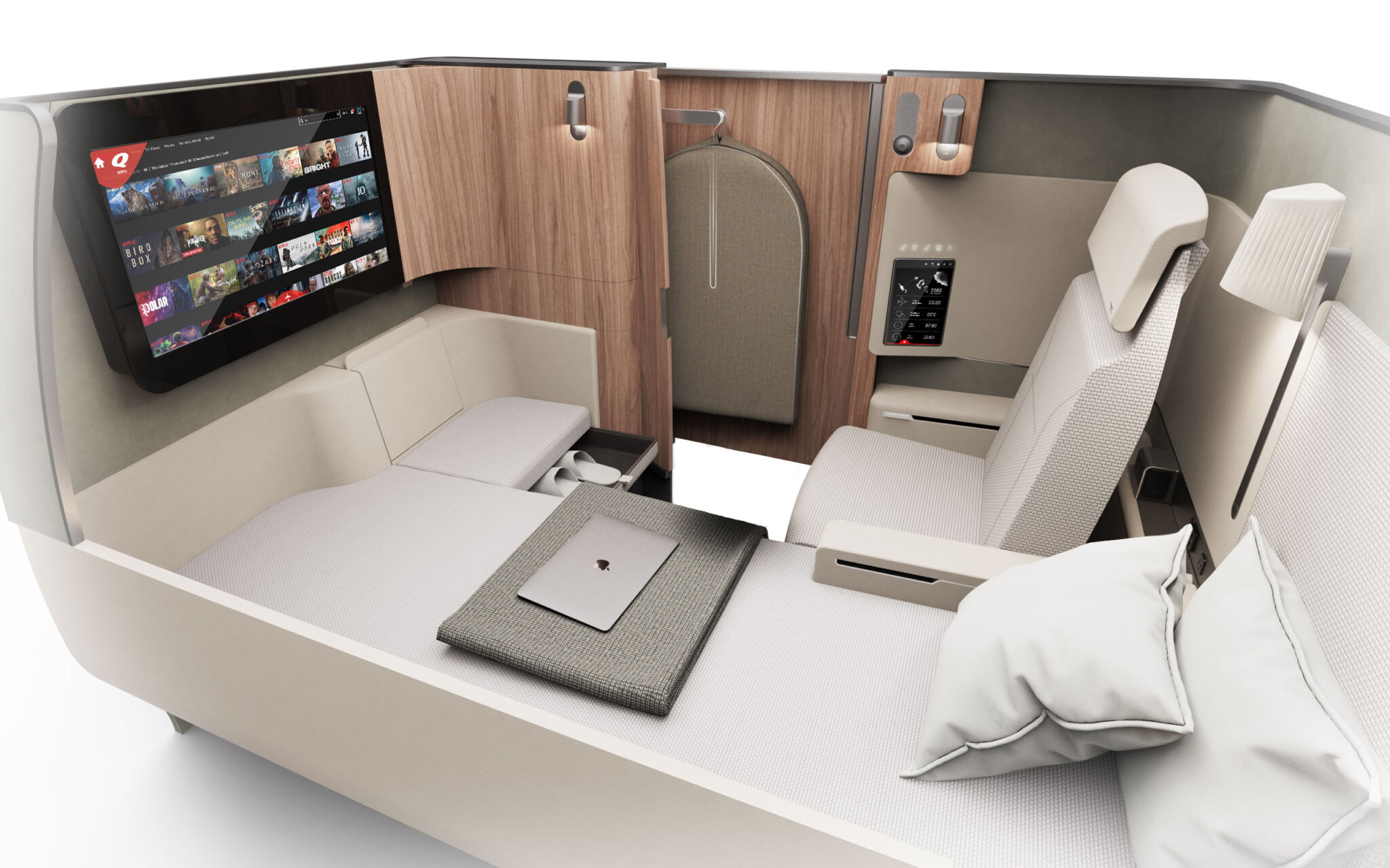 First Class Bling First look at Qantas new First class and Business class cabins, on A350 ...