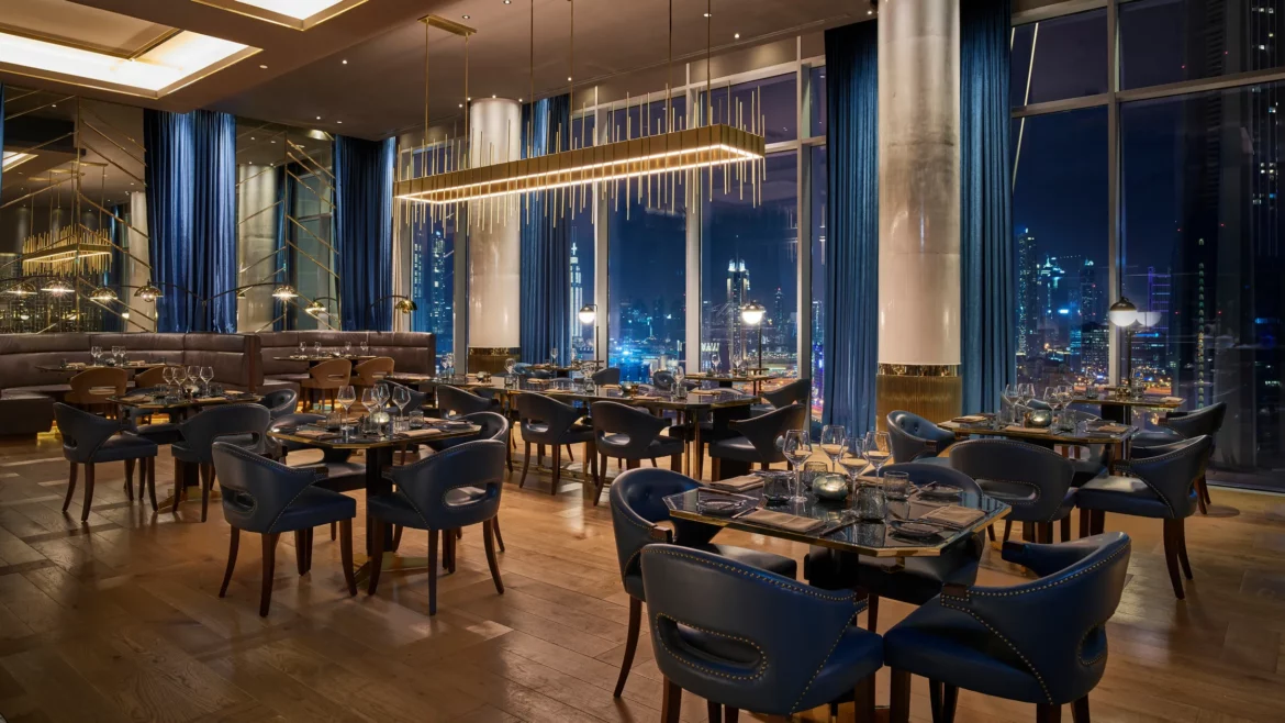 a restaurant with tables and chairs