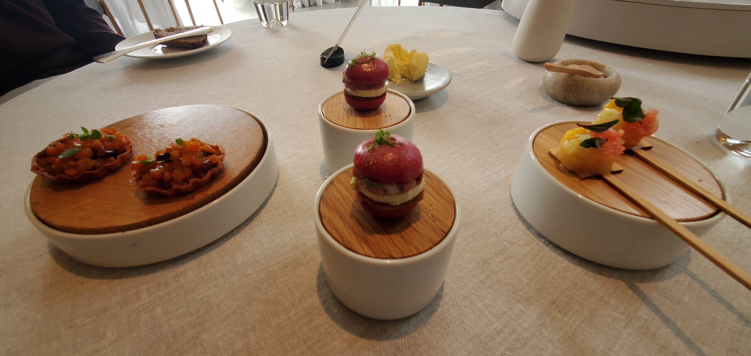 a group of small food on a table