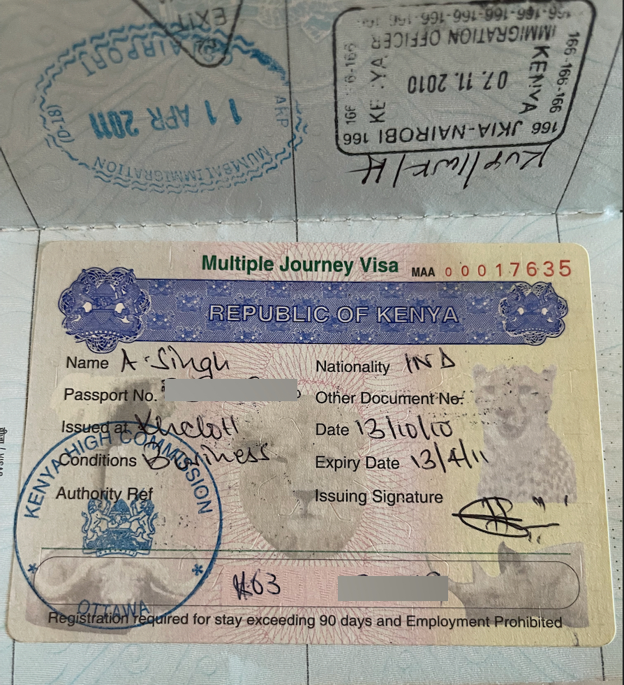 Visas on my passport