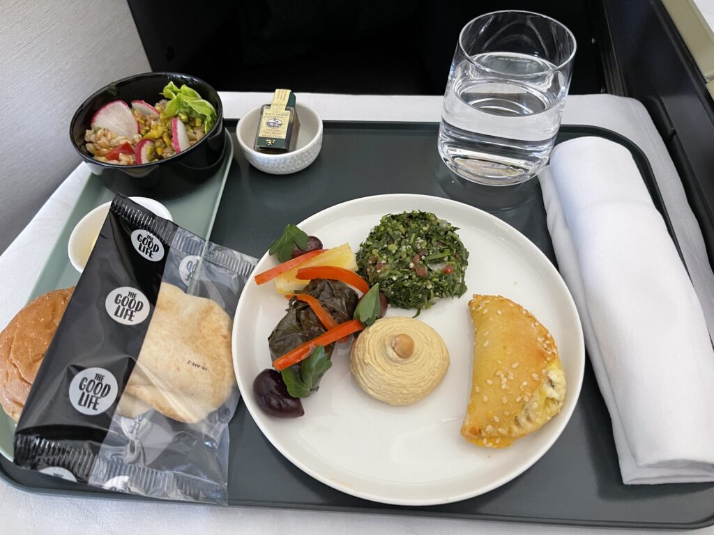 Etihad A350 Business Class Meal