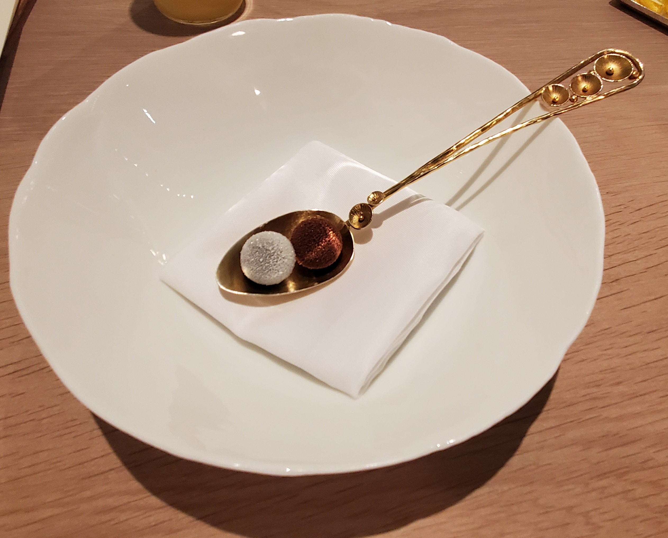 a spoon on a plate