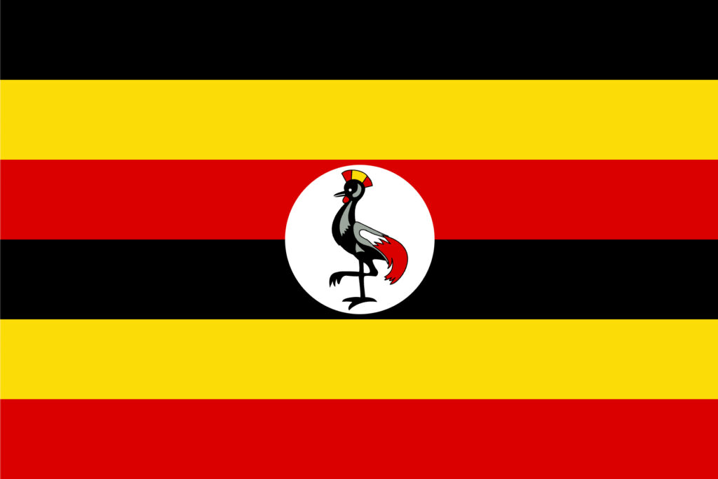 a flag with a bird in the center