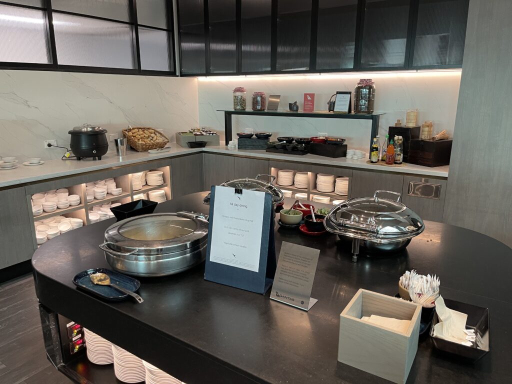 a kitchen with food on the counter