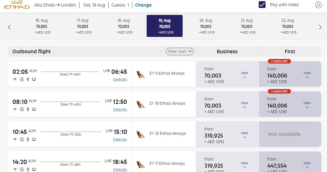 First Class Bling How to book Etihad First Class - Points Miles and Bling