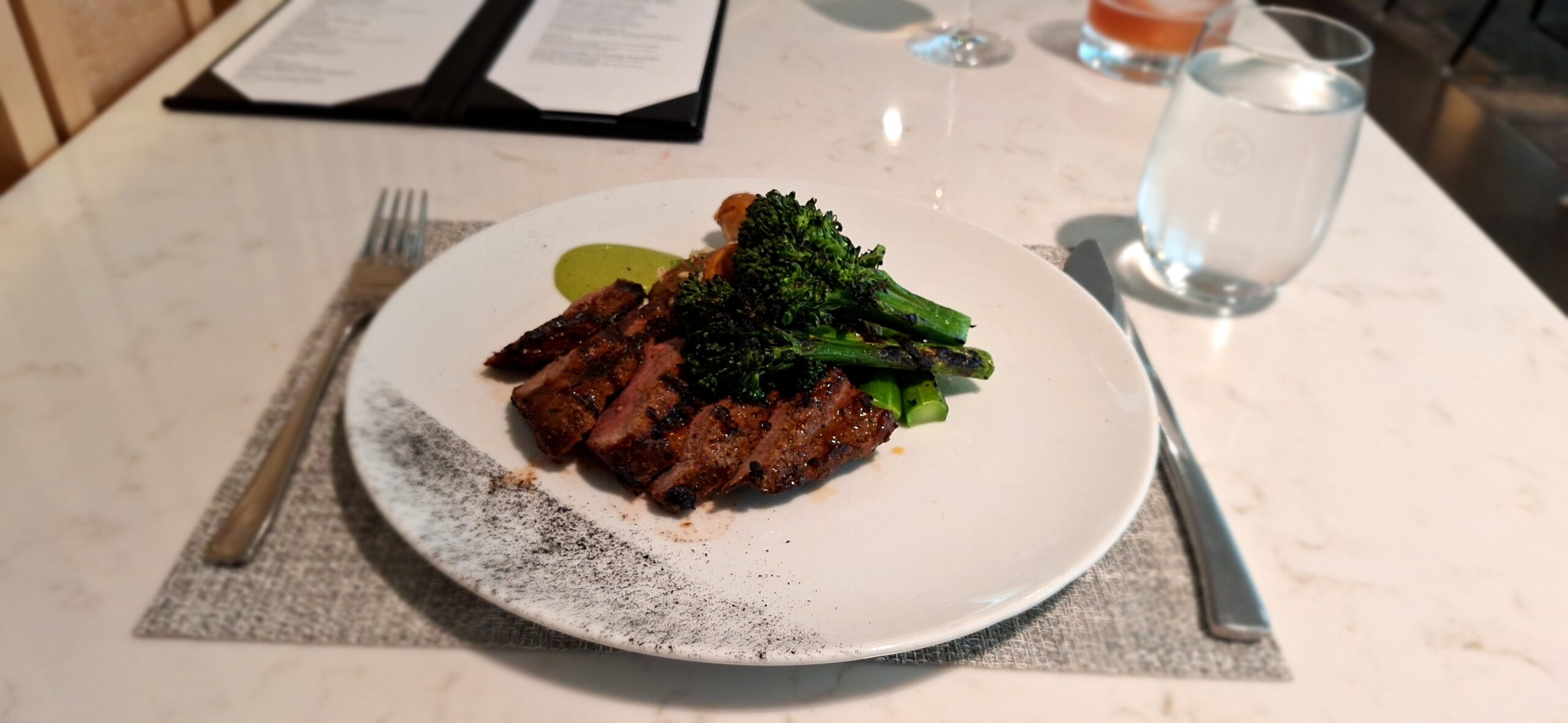 a plate of food on a table