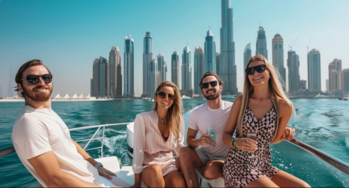 a group of people on a boat