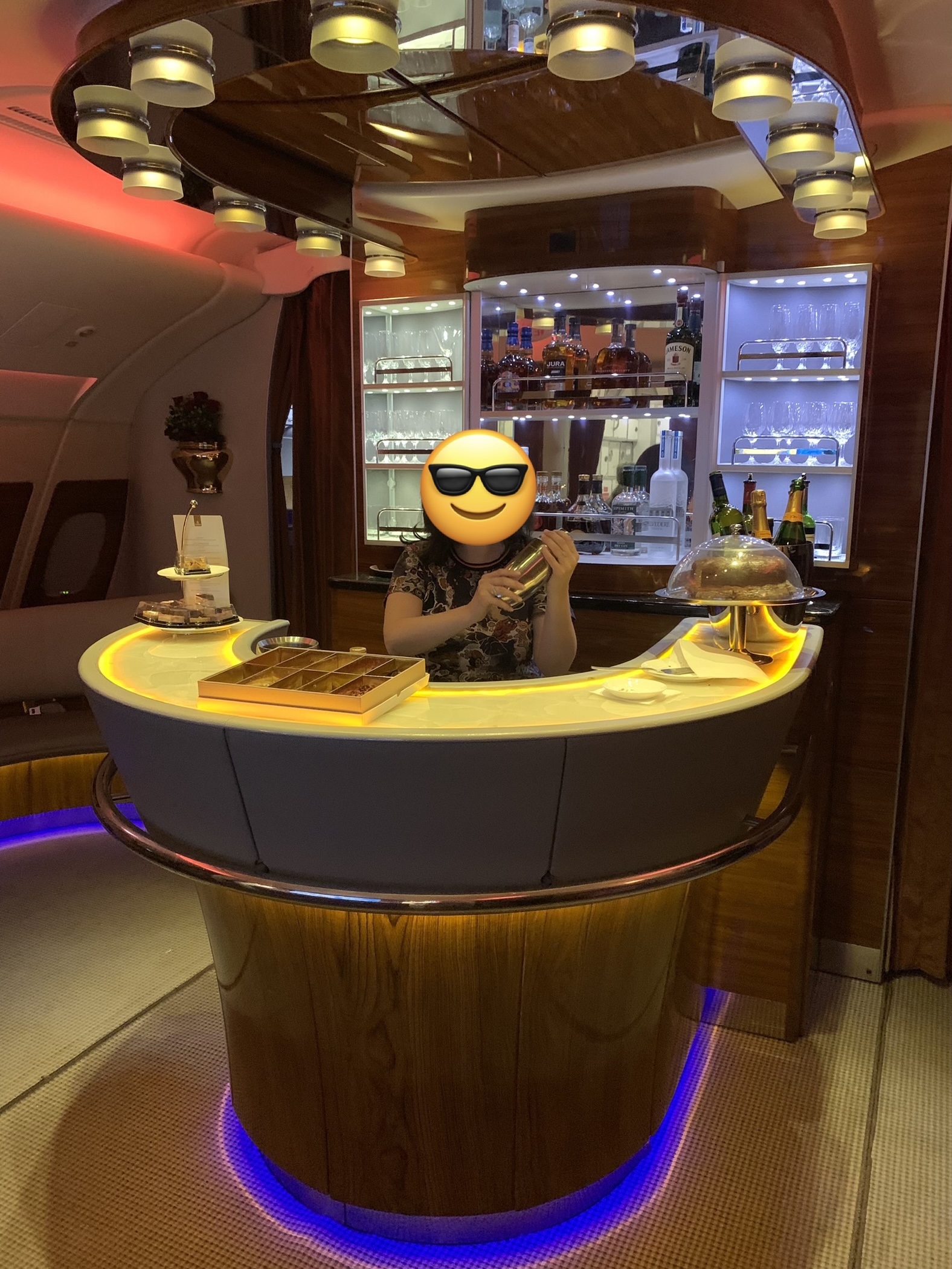 Emirates onboard bar