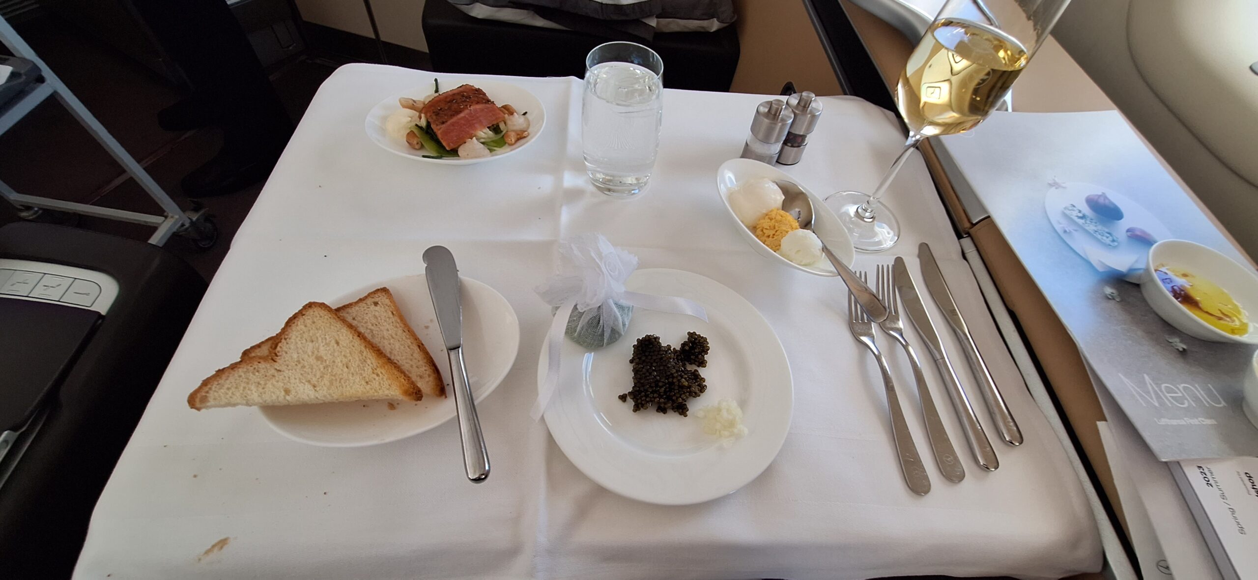 Lufthansa First Class Caviar