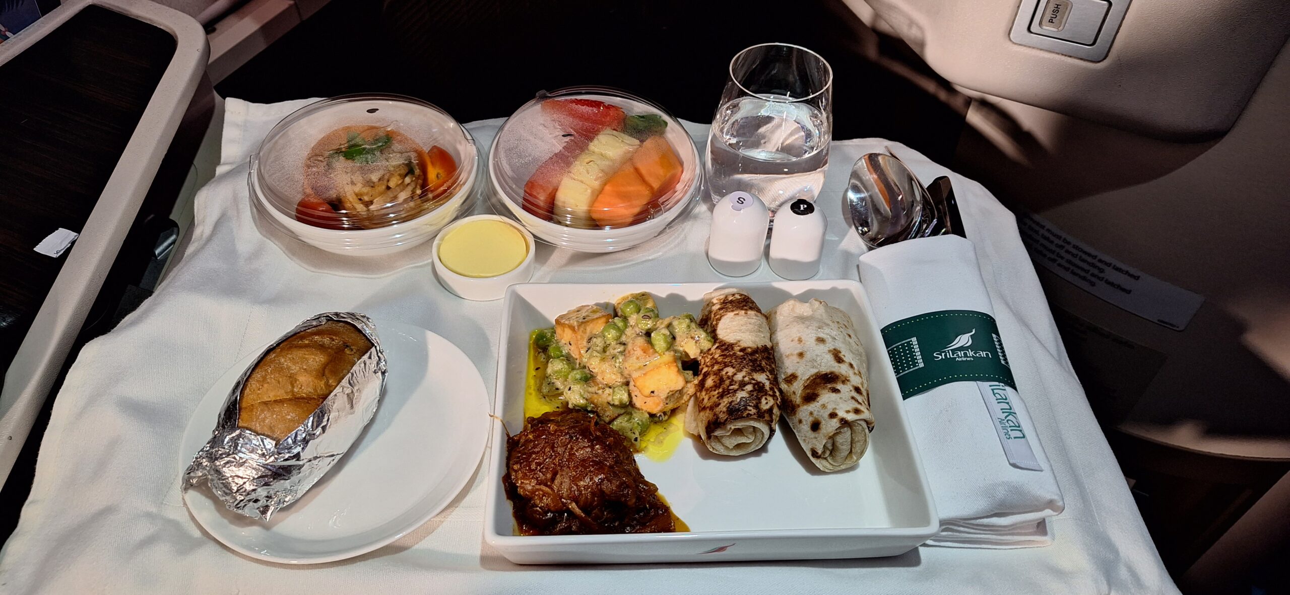 SriLankan Airlines Business Class Lunch