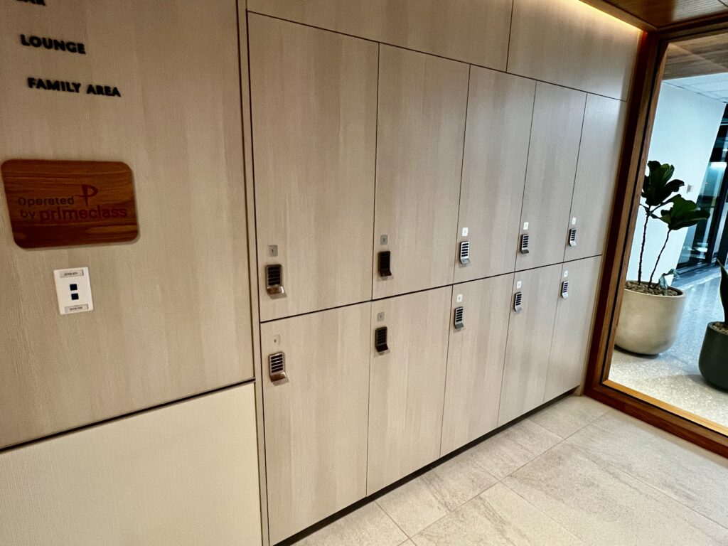 a lockers in a hallway