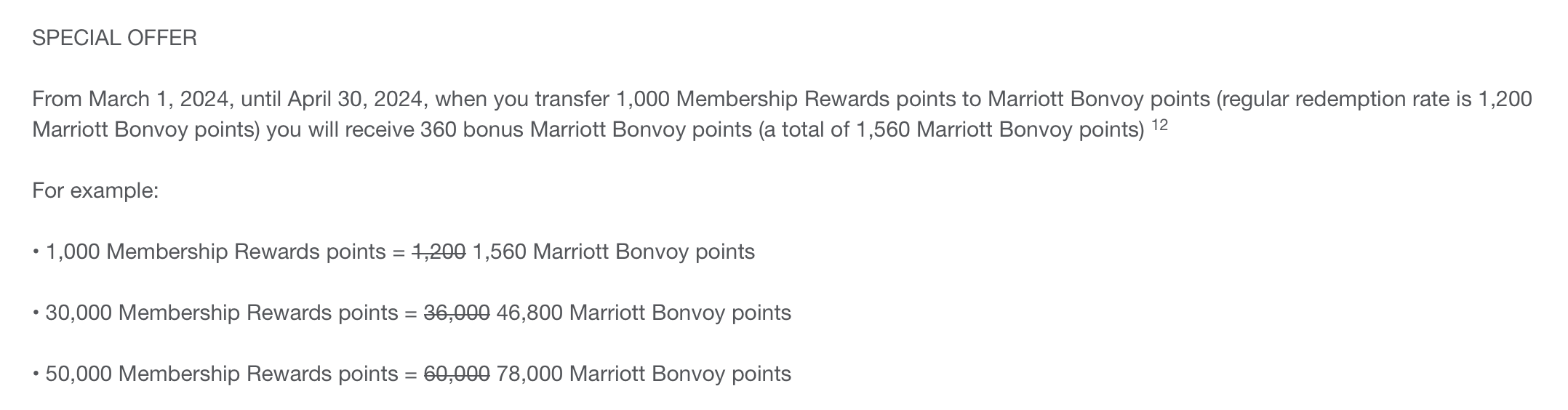 Amex Transfer Bonus - Marriott Bonvoy