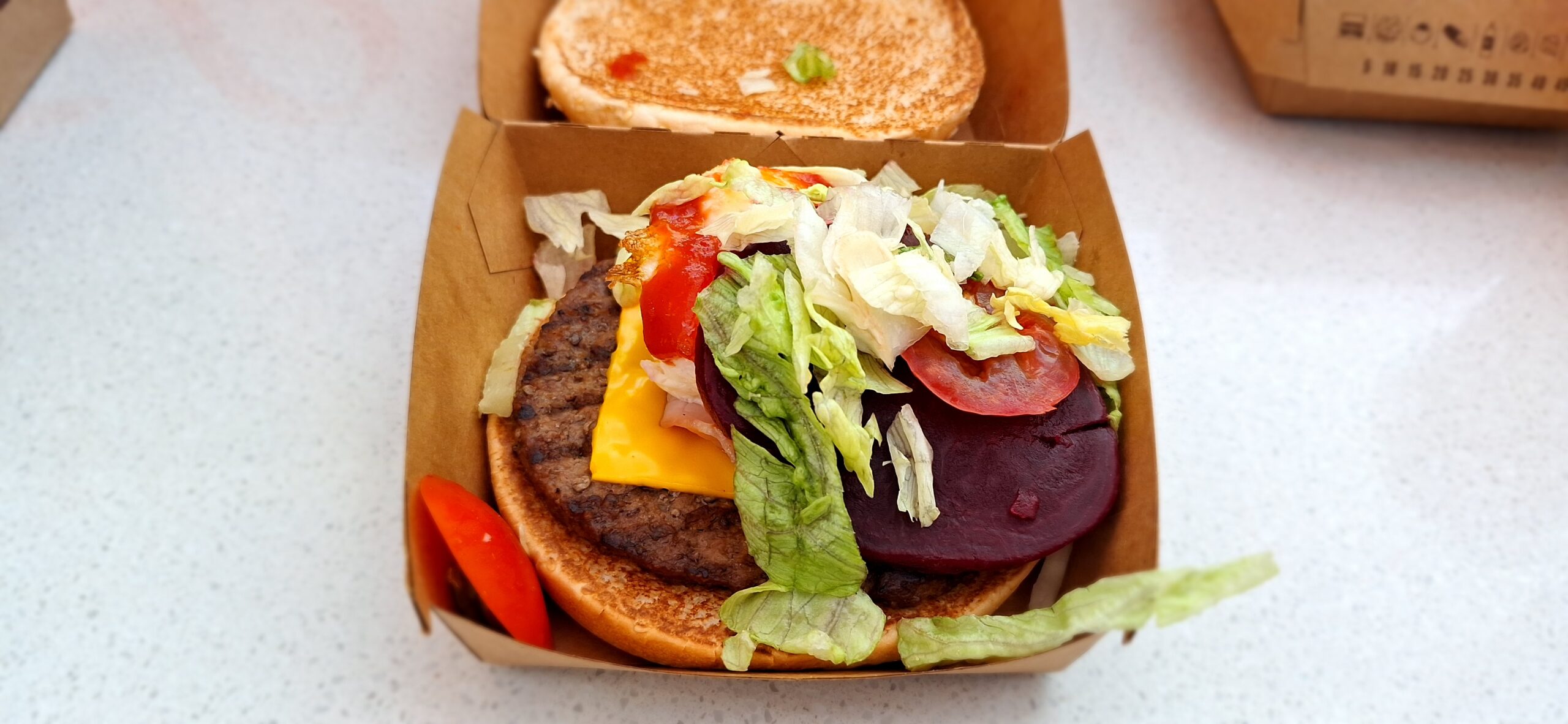 a burger in a box