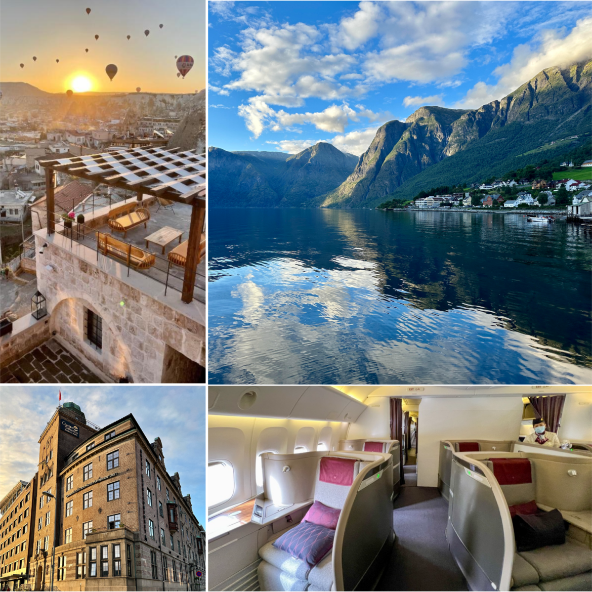 a collage of a city and a body of water