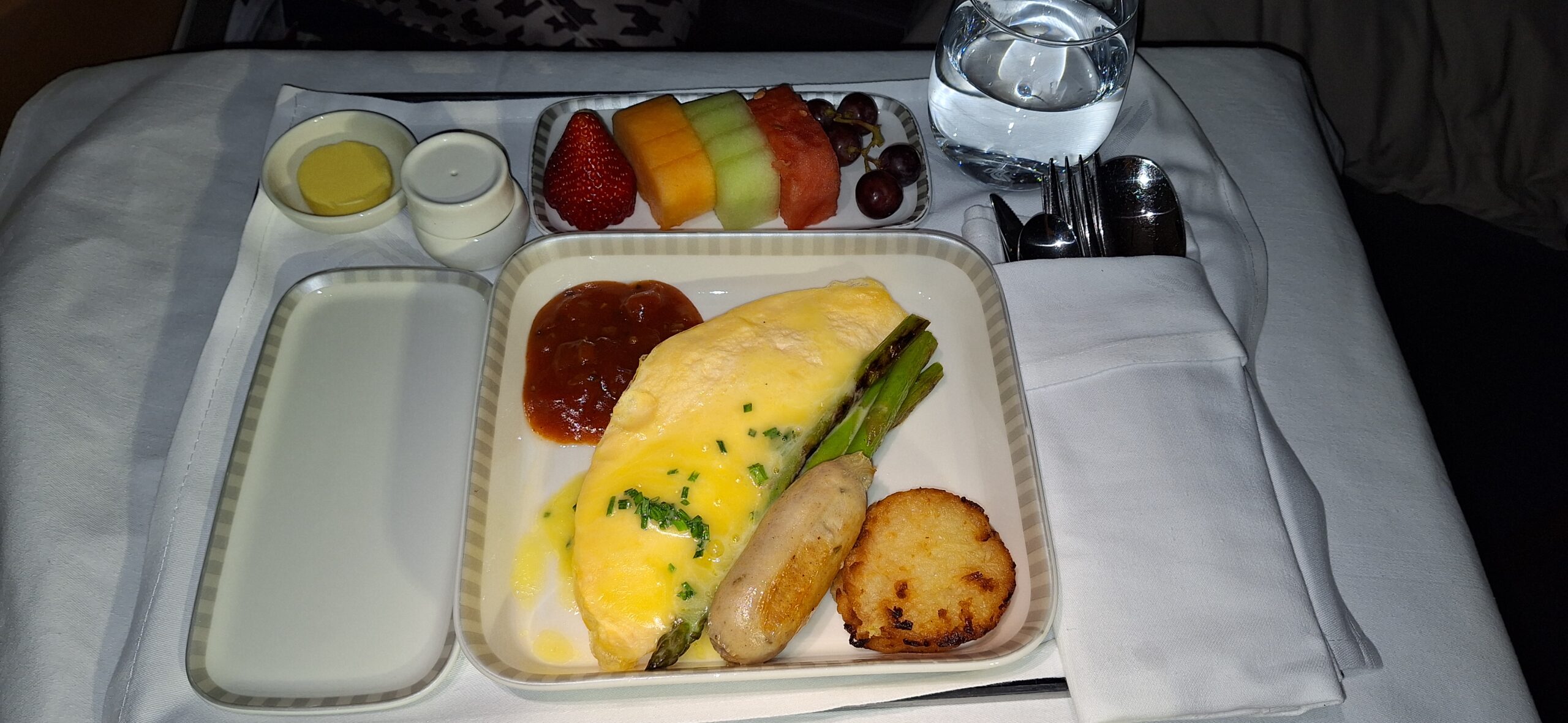 a tray of food on a table