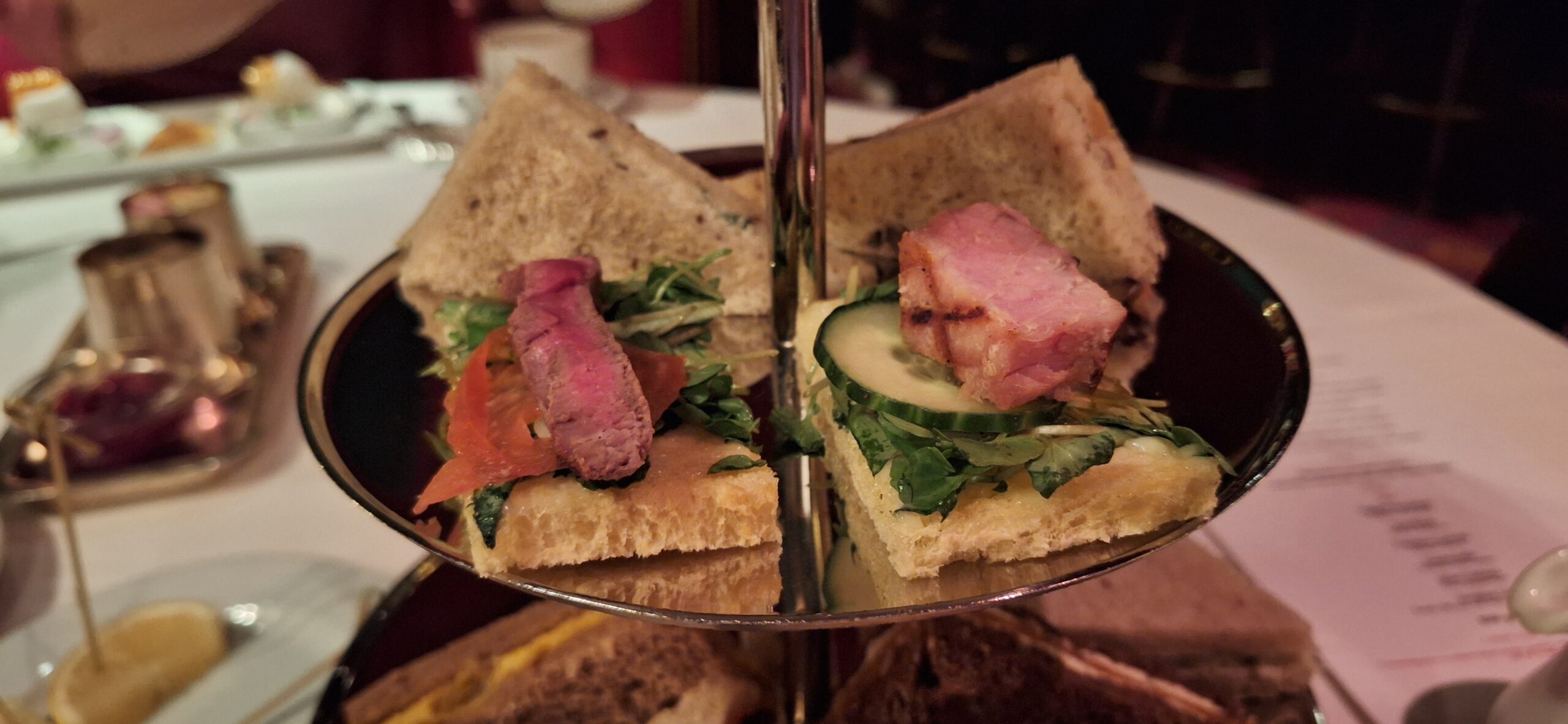 a plate of sandwiches