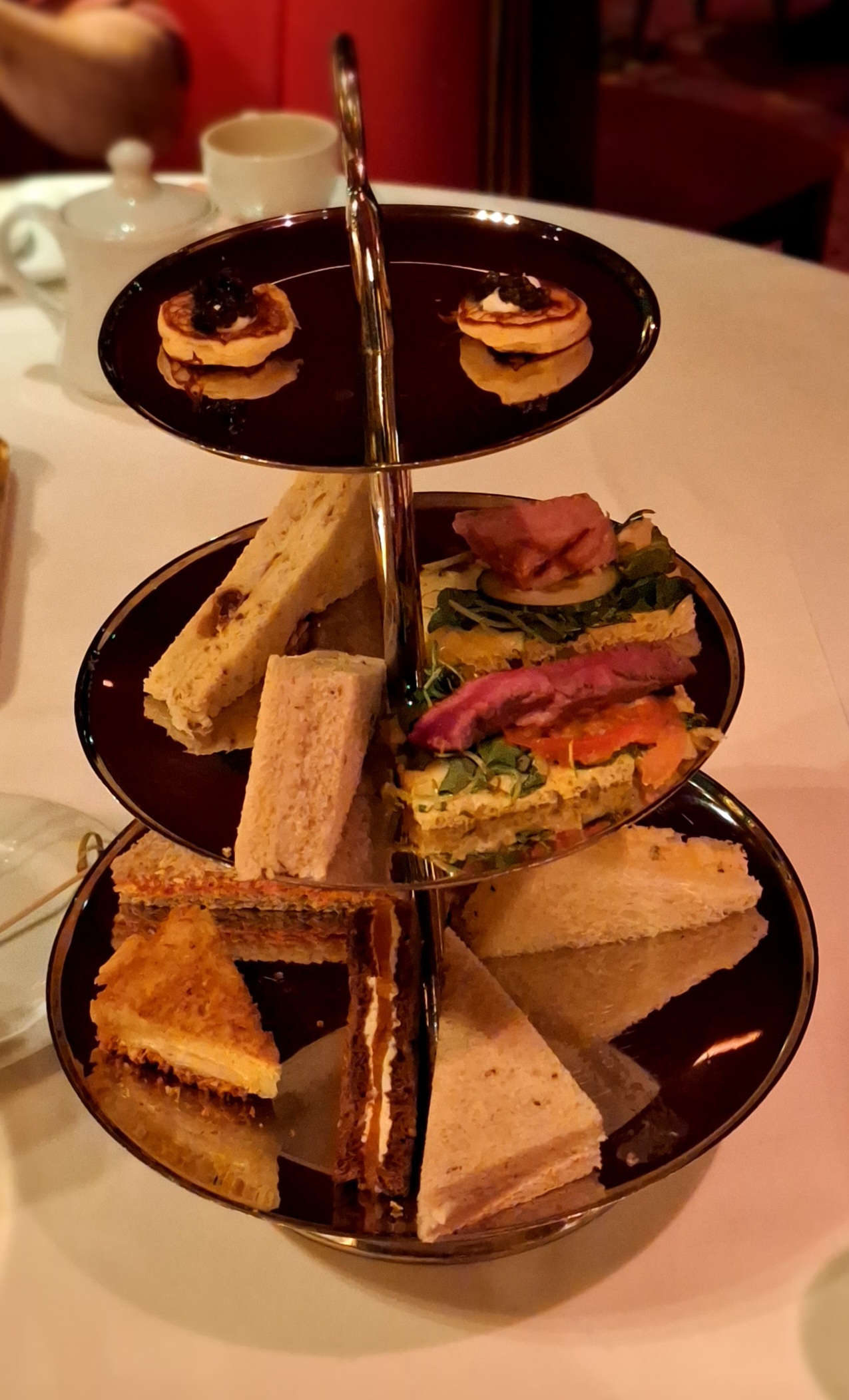 a tray of food on a table