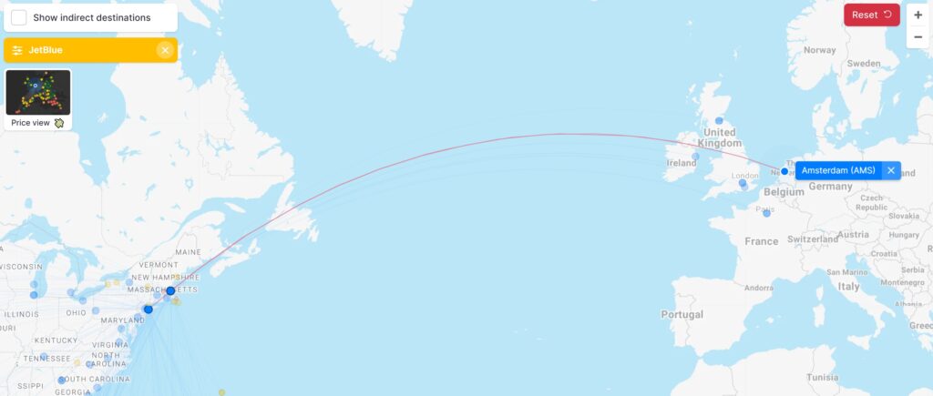 flightconnections route map