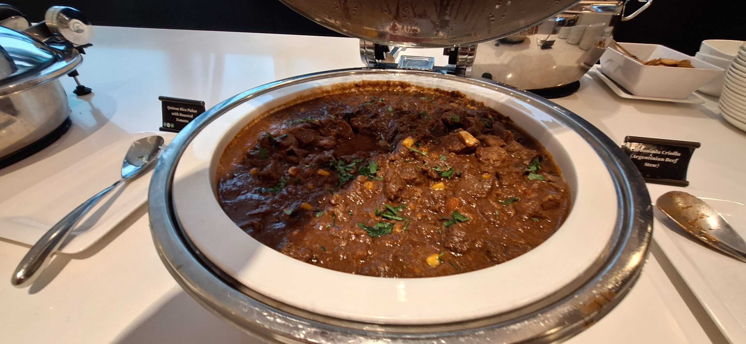 a bowl of food on a counter