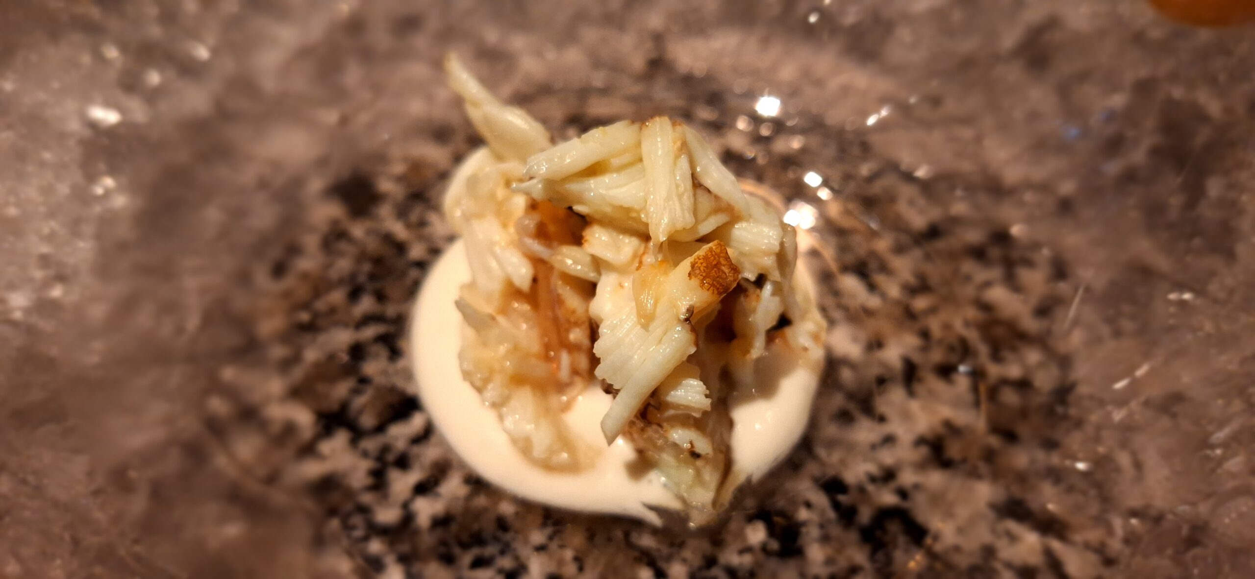 a pile of crab sticks on a plate