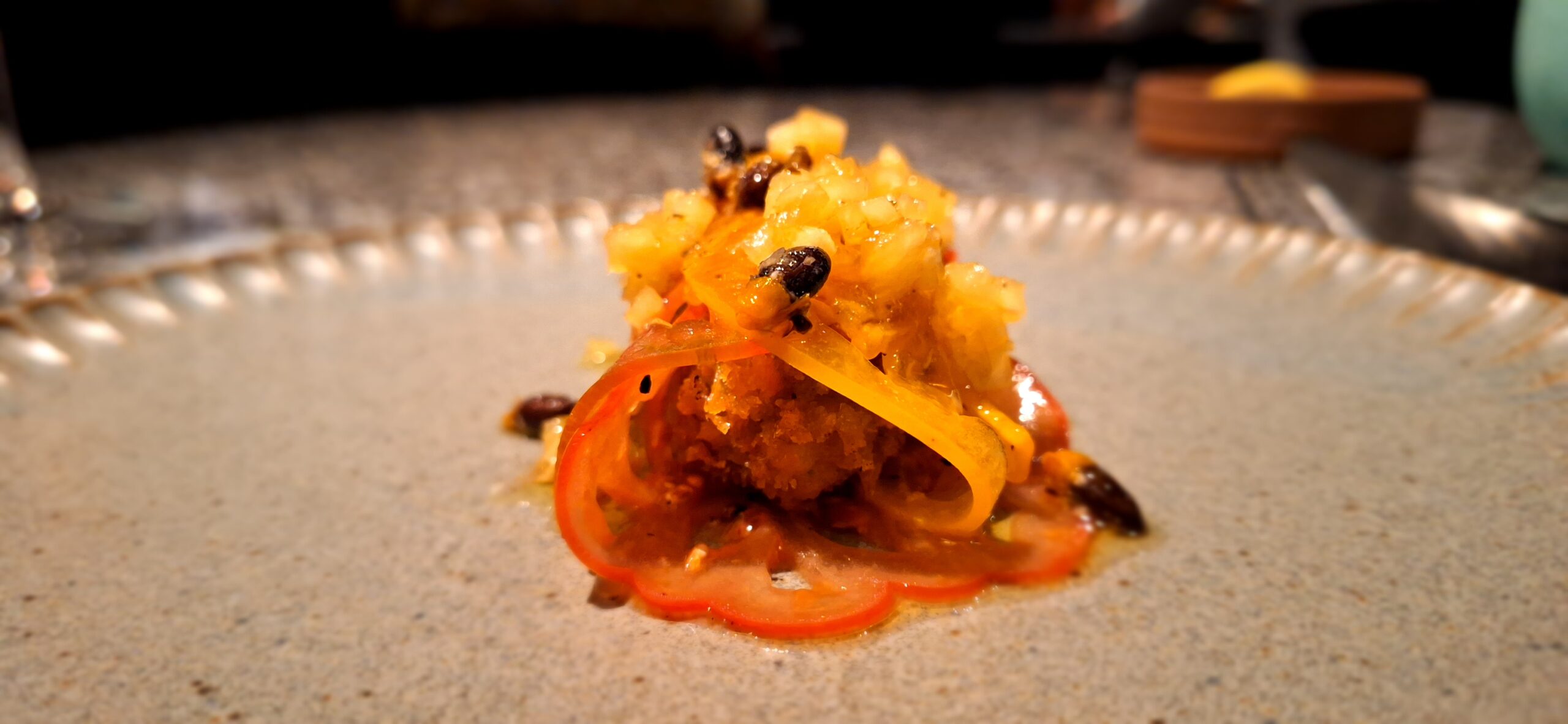 a plate of food on a table