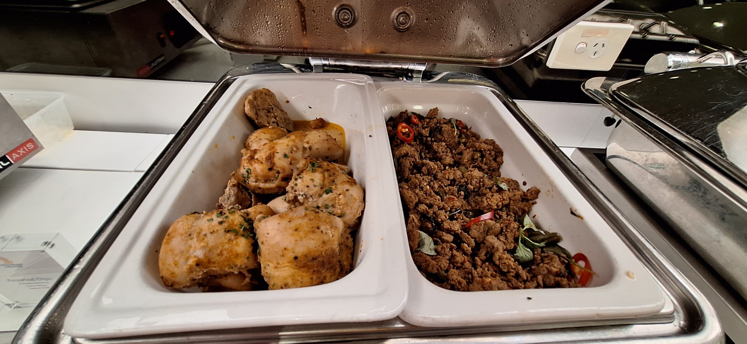 a tray of food in a container