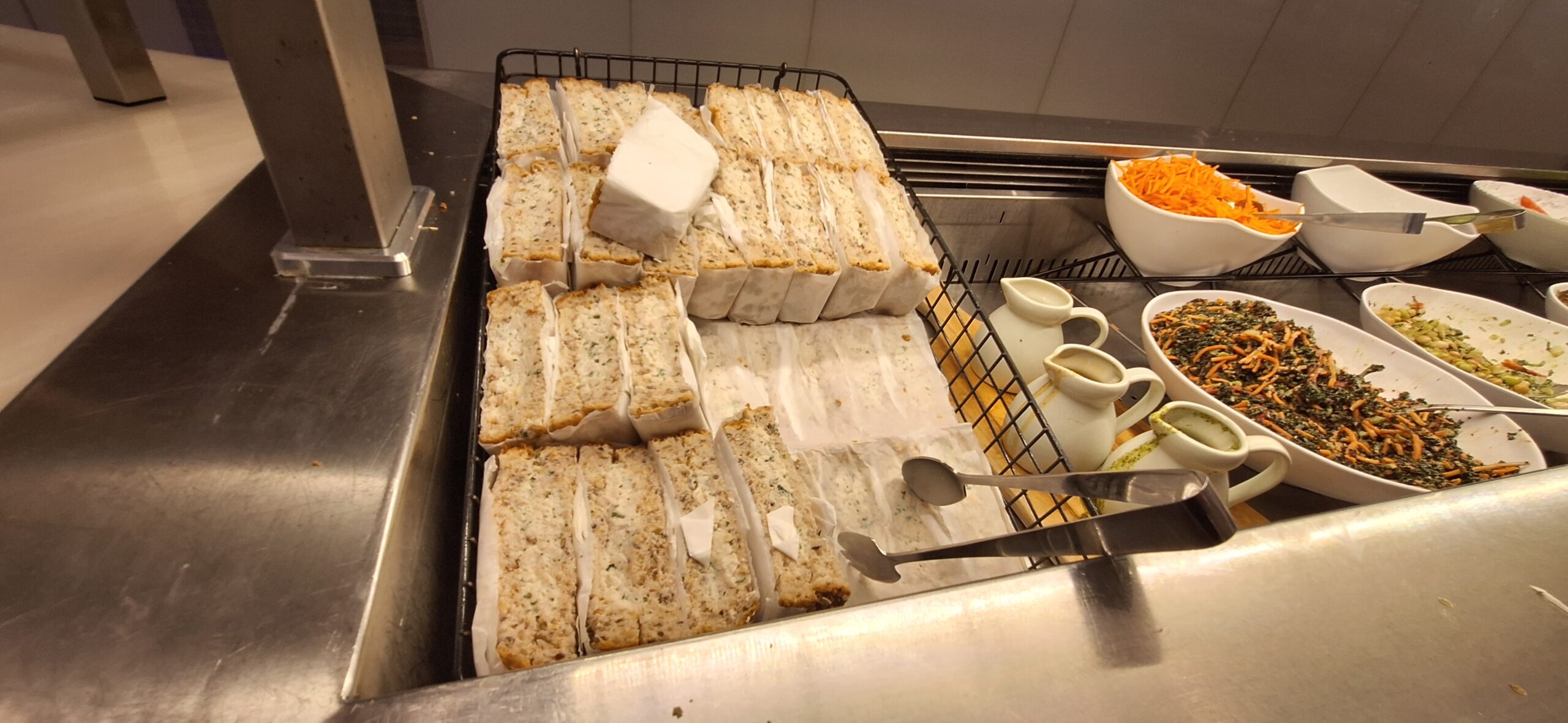 a tray of food on a counter