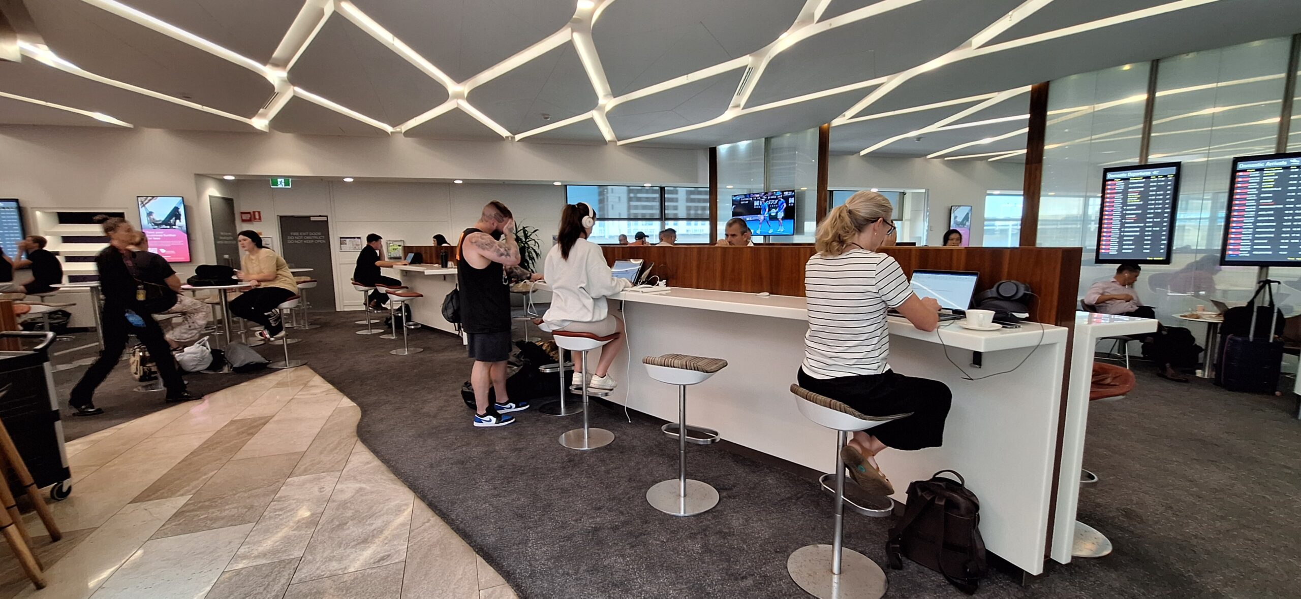 people sitting at a counter