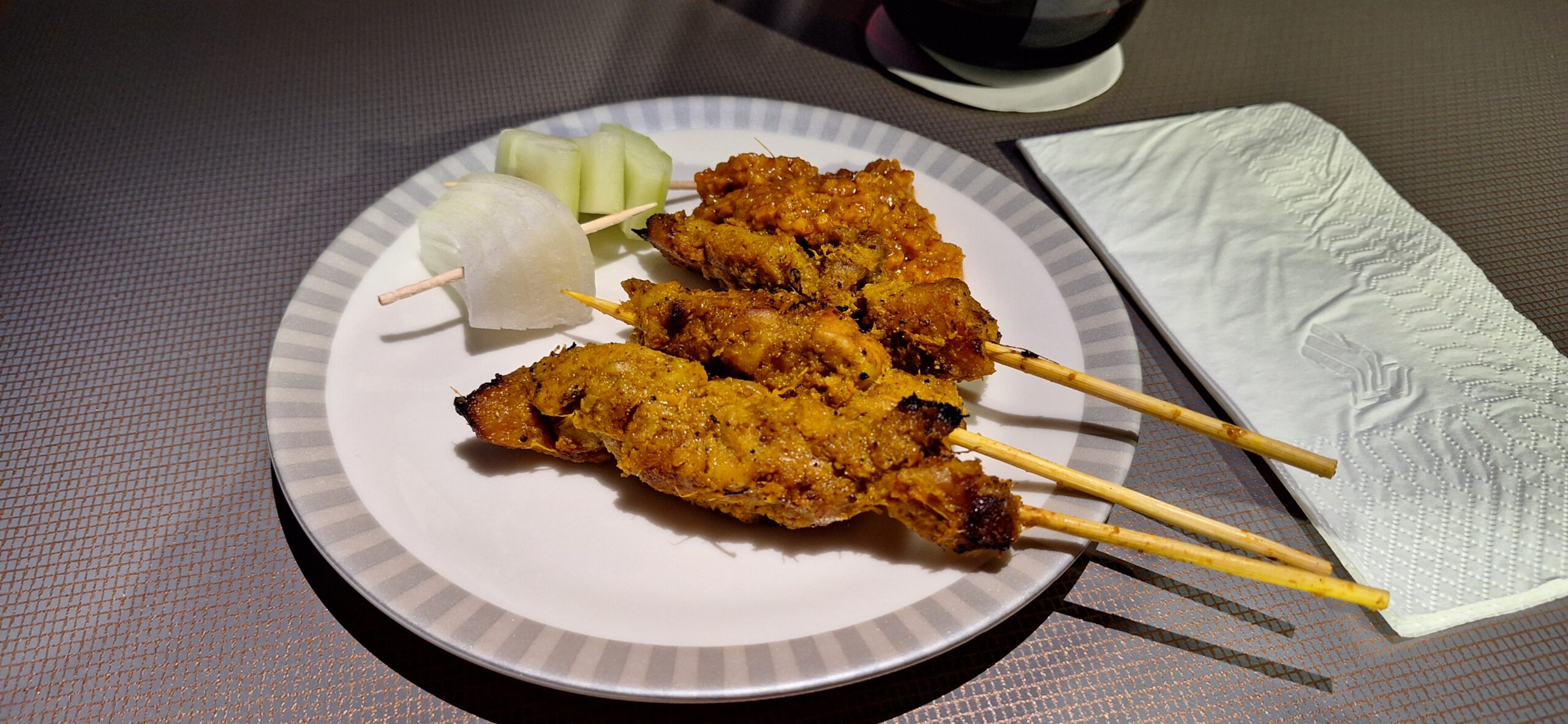 a plate of food on a table