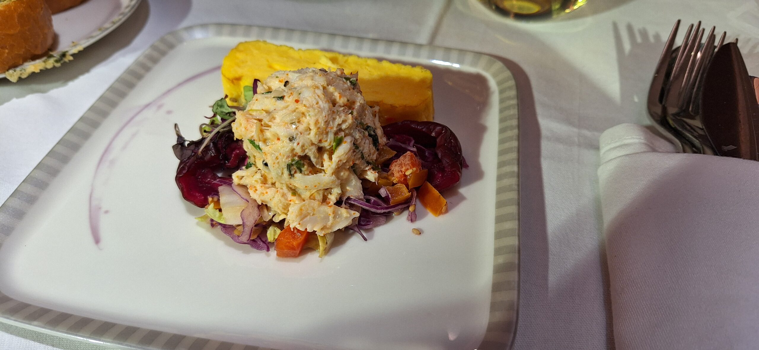 a plate of food on a table