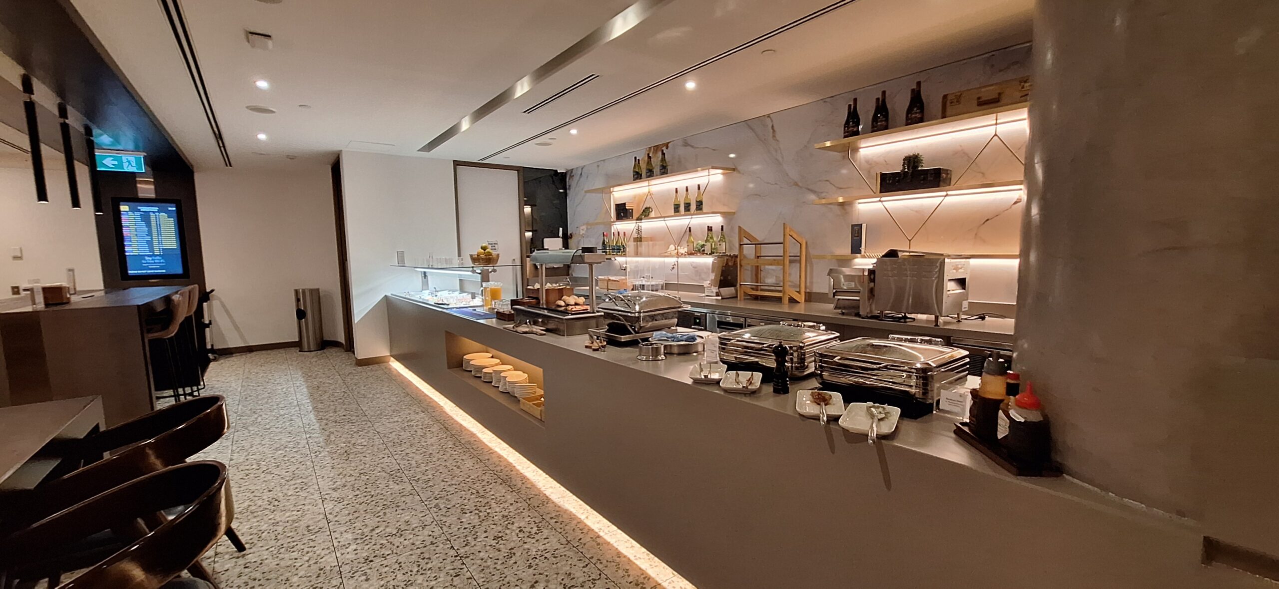 a kitchen with food on the counter