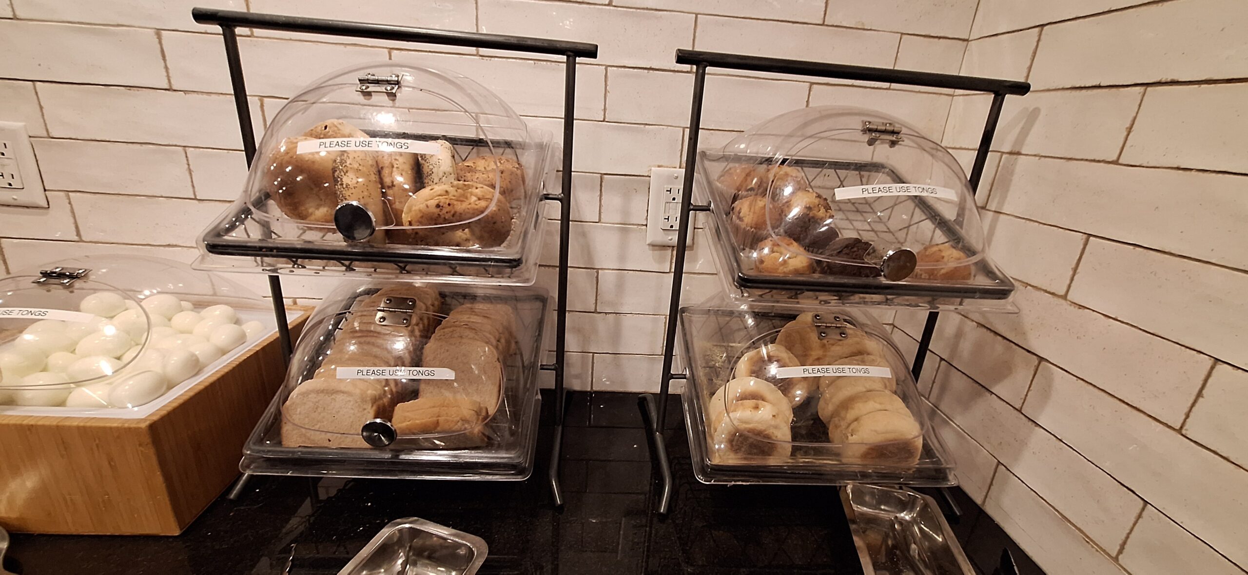 a group of bread in containers