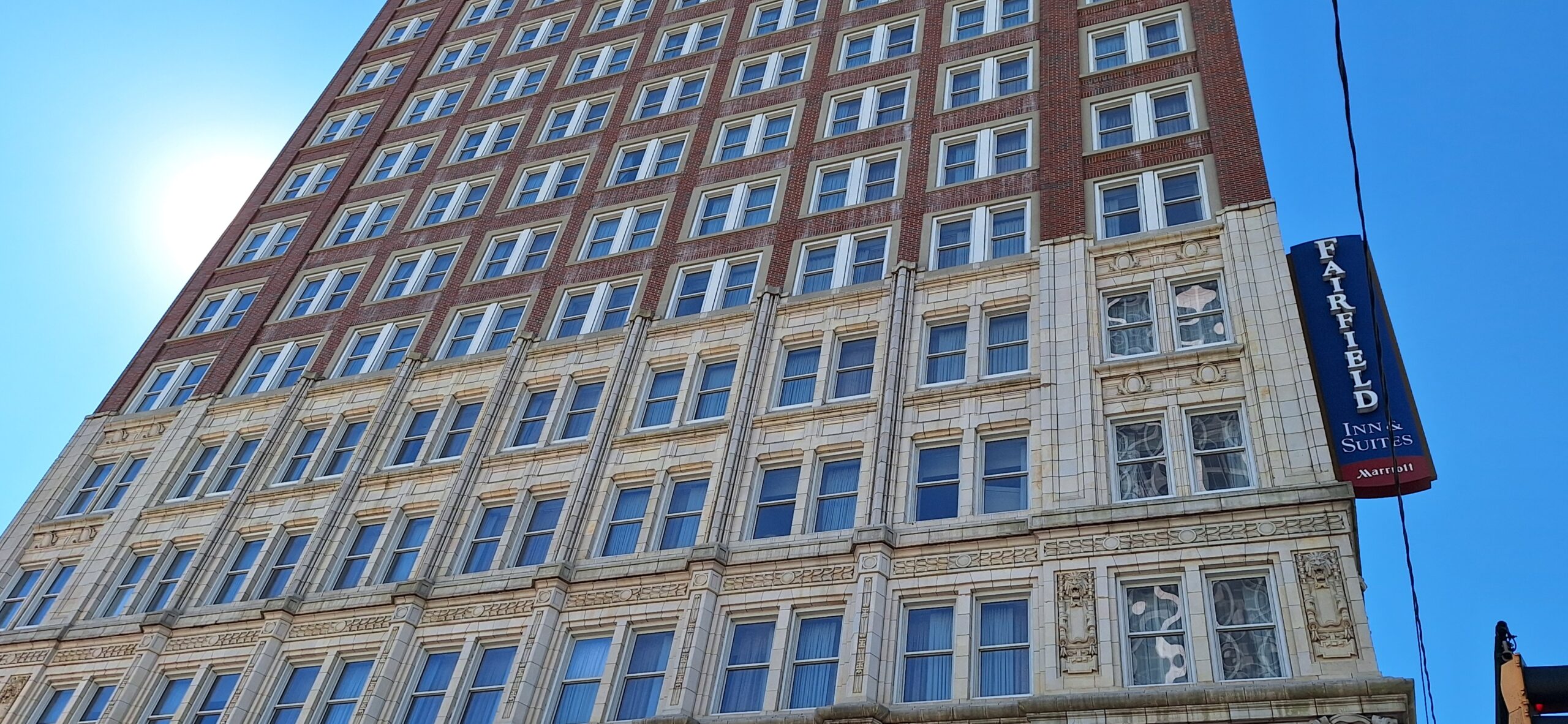 a building with many windows