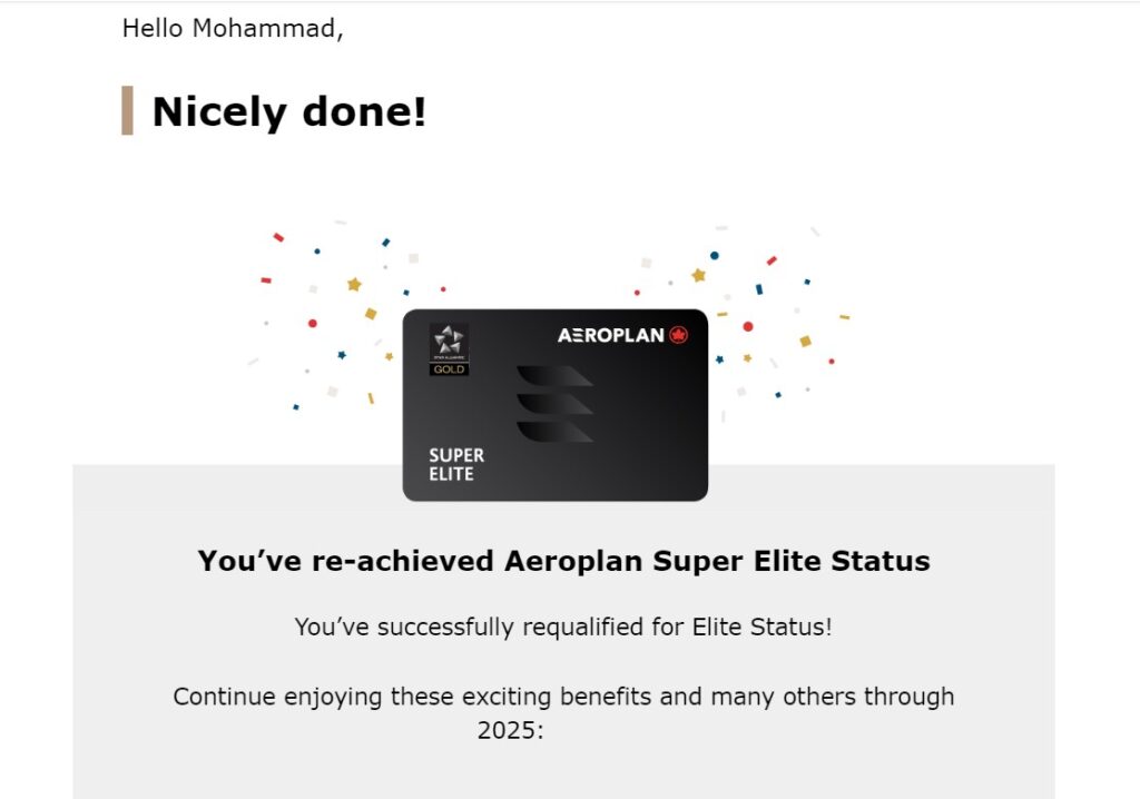 aeroplan status