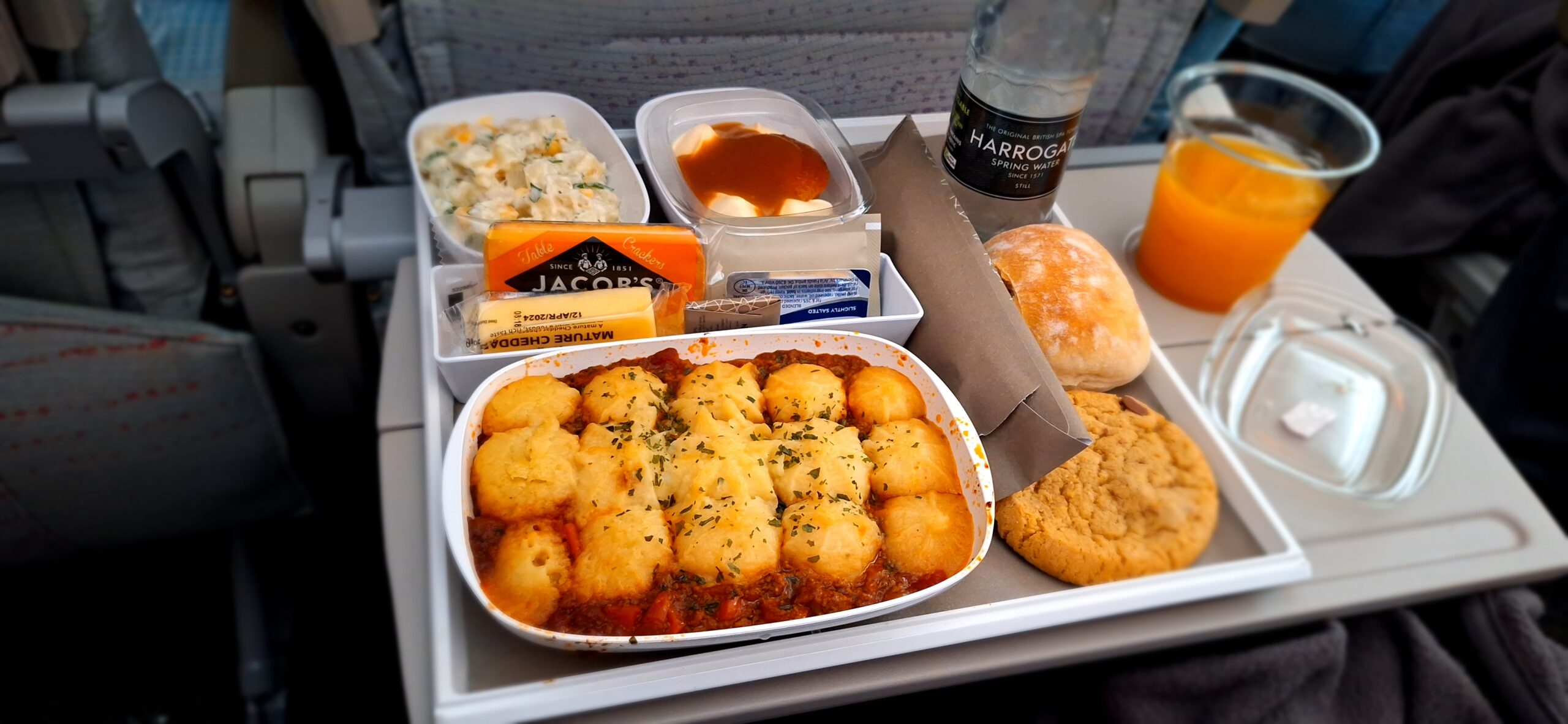 a tray of food on a table