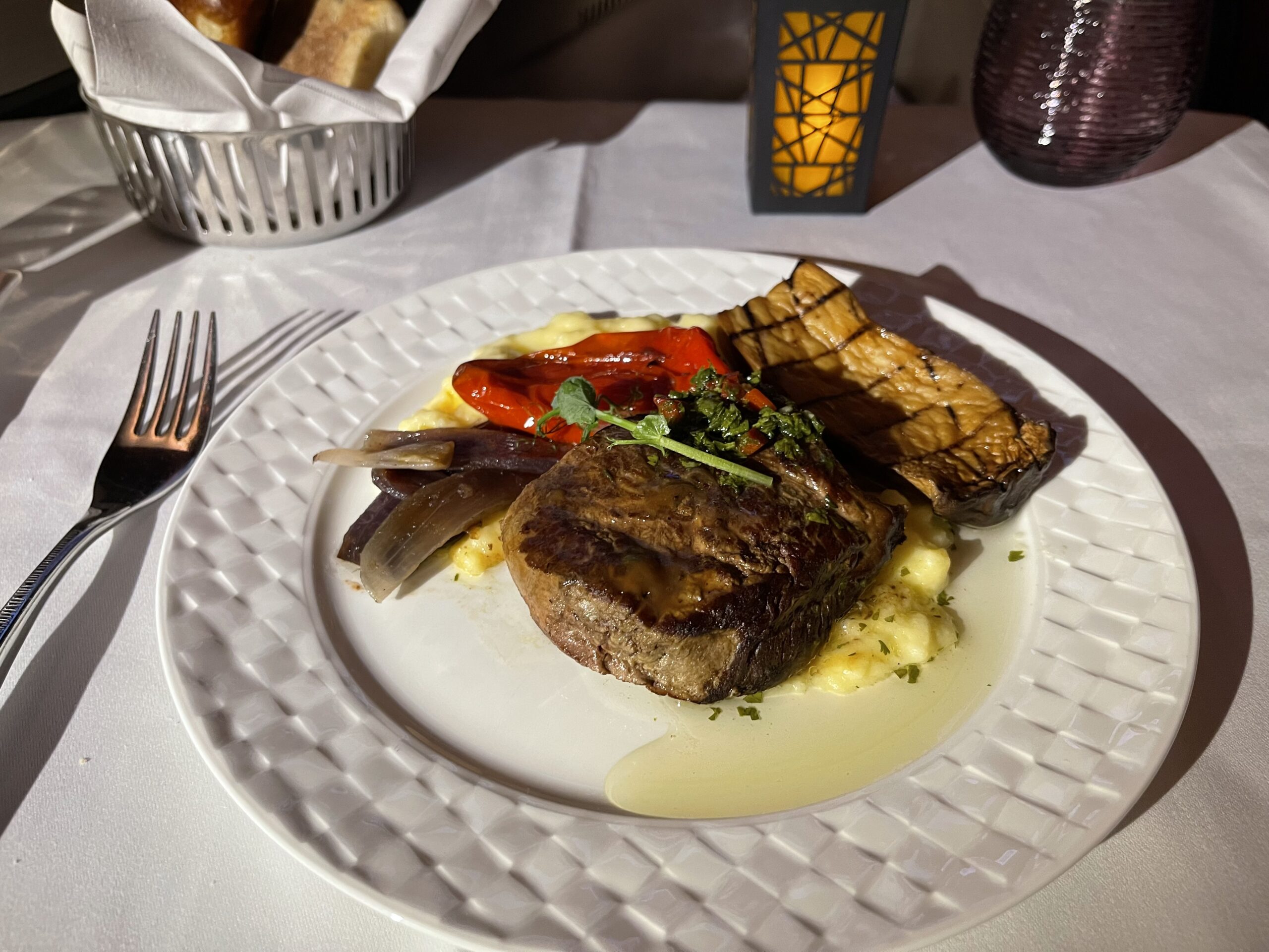 a plate of food on a table